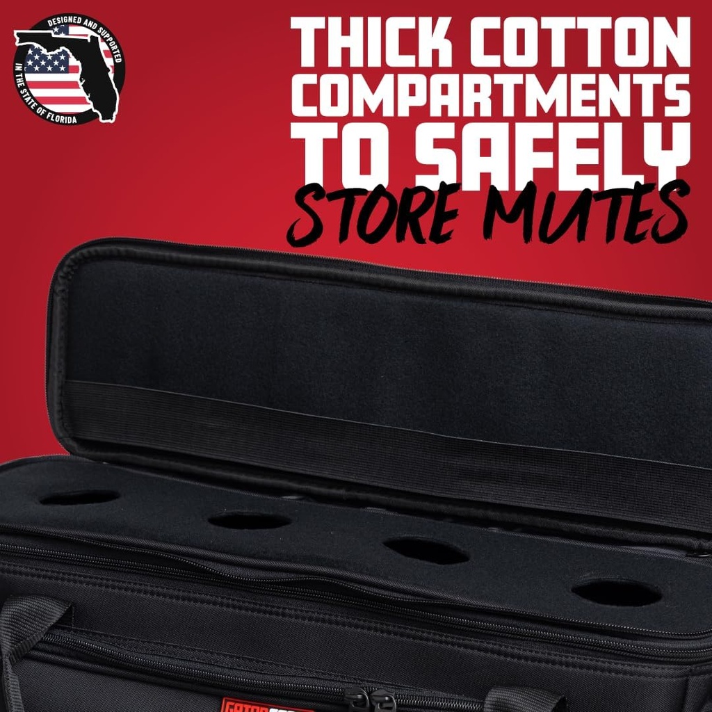 Gator GBNO-MUTEBAG-M for High Brass Players Designed to Carry Four (4) Mutes and Accessories