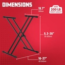 Gator GFW-KEY-2000X heavy duty adjustable "X" Style Keyboard Stand