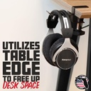 Gator GFW-HP-HANGERDESK Headphone Hanger that Clamps onto Desktop Edge