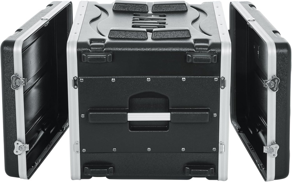 Gator GR-8L Molded PE Rack Case; Front, Rear Rails; 8U; 19" Deep; Locking
