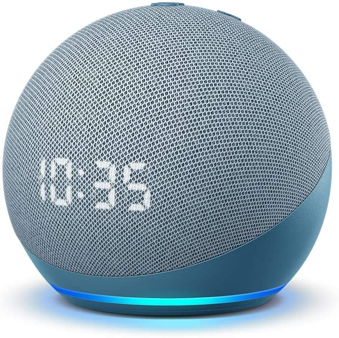 Echo Dot (4th Gen) | Smart speaker with clock and Alexa | Twilight Blue