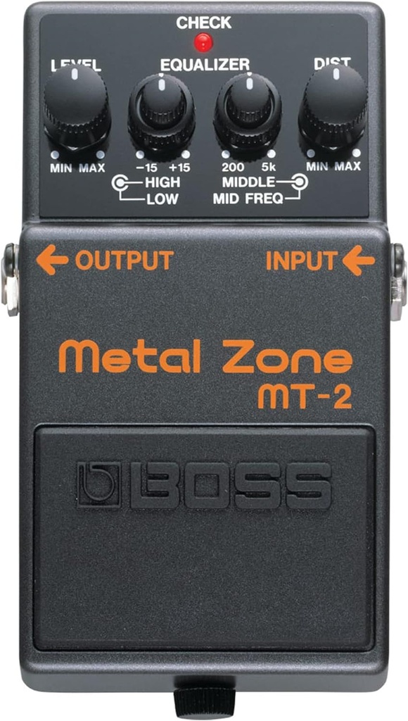 Boss MT-2 High Gain Distortion Stomp Pedal for Guitar