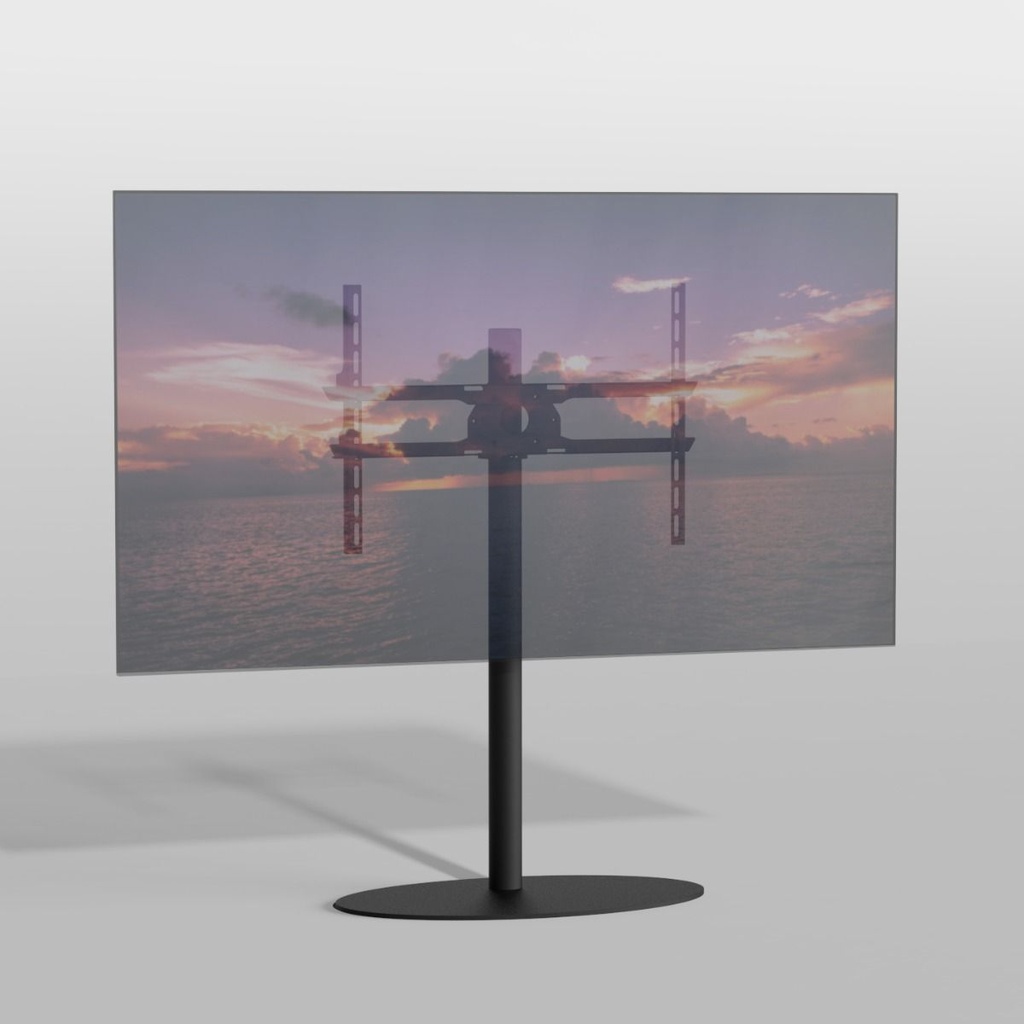 ELLIPS | FLOOR STAND DESIGNED FOR 32-75 TV UP TO 110 LBS (BLACK STEEL)