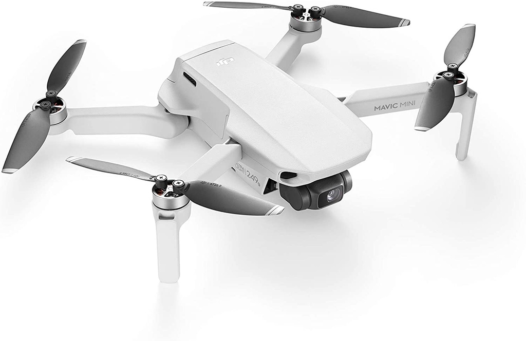 Drone FlyCam Quadcopter UAV with 2.7K Camera 3-Axis Gimbal GPS 30min Flight Time. Mini Remote Controller 3x Intelligent Flight Battery 3x Pairs of Spare Propellers 2x Micro USB Cable Gimbal Protector RC Cable (Micro USB connector) RC Cable (USB-C conne...