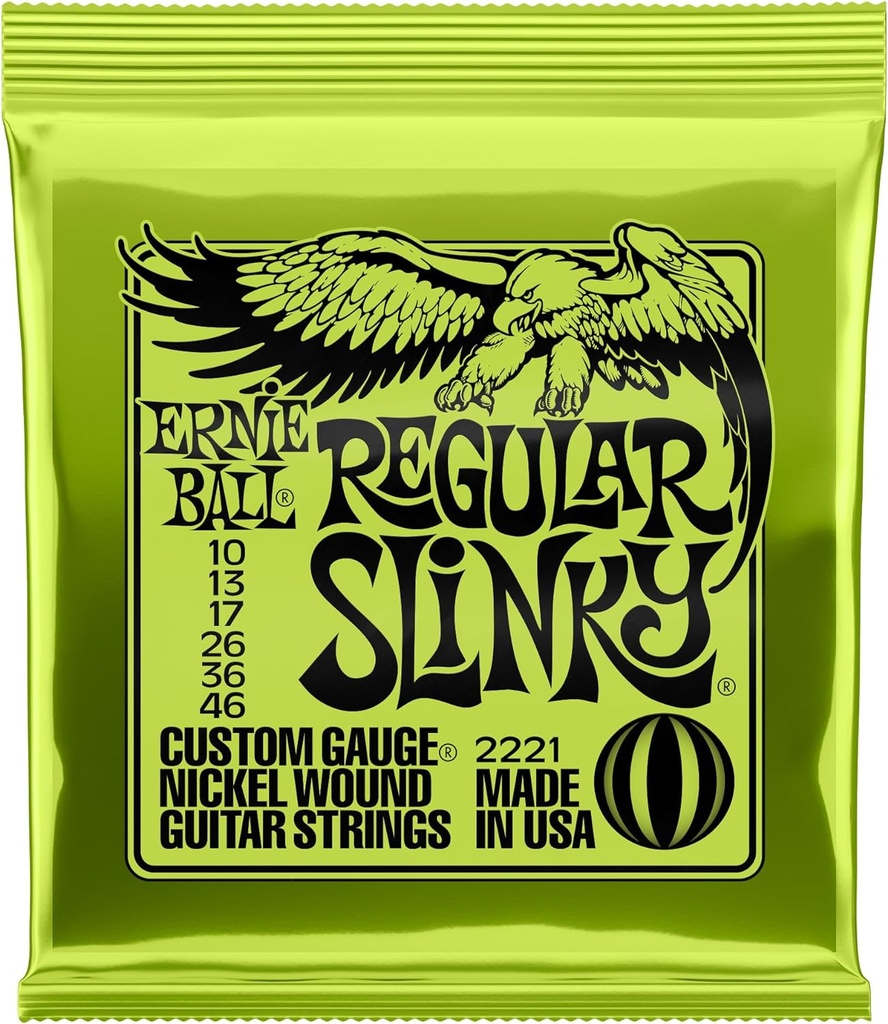 Ernie Ball 2221 .010-.046 Regular Slinky Nickel Wound Electric Guitar Strings