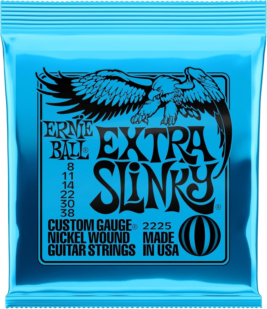 Ernie Ball 2225 .008-.038 Extra Slinky Nickel Wound Electric Guitar Strings