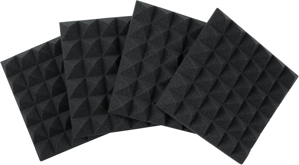 Gator GFW-ACPNL1212PCHA-4PK 2" Thick Acoustic Foam Panels 12" x 12" (4-Pack)
