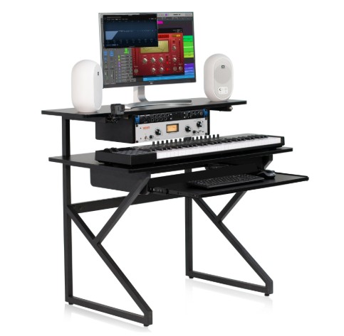 Gator GFW-DESK-MAIN Content Creator Furniture Series Main Desk in Black Finish