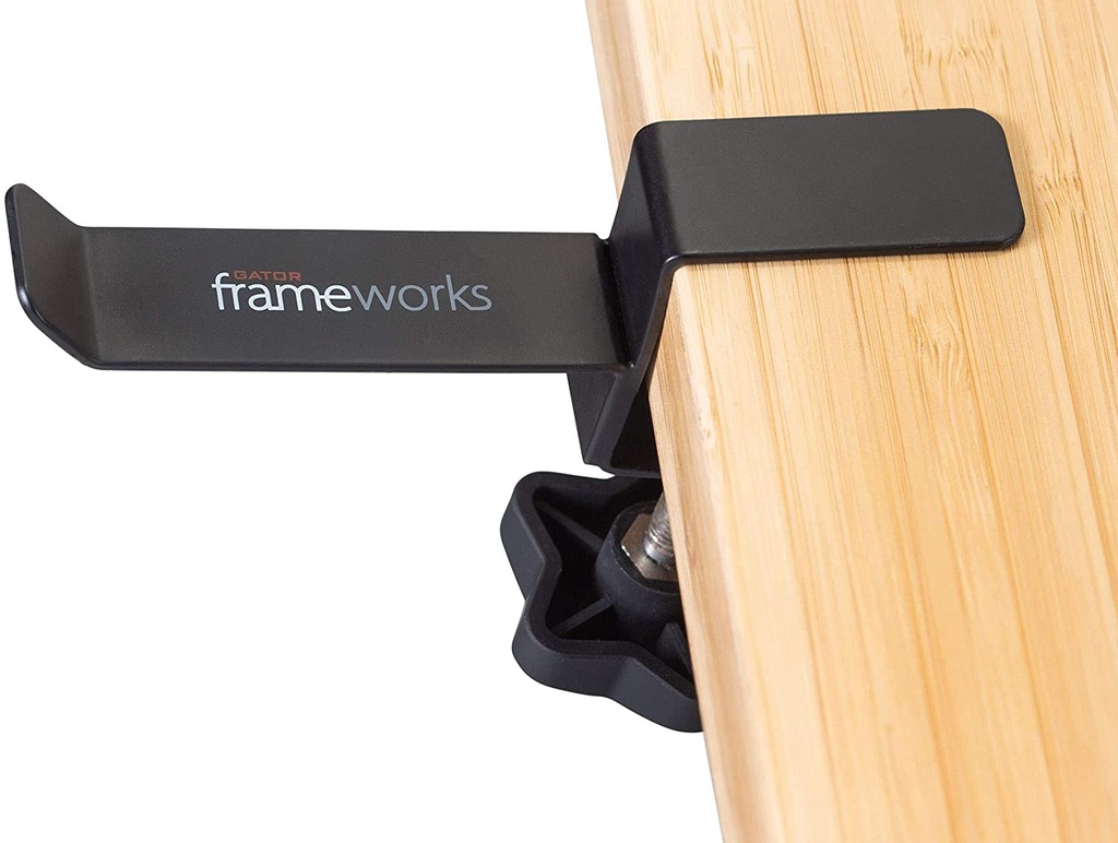Gator GFW-HP-HANGERDESK Headphone Hanger that Clamps onto Desktop Edge