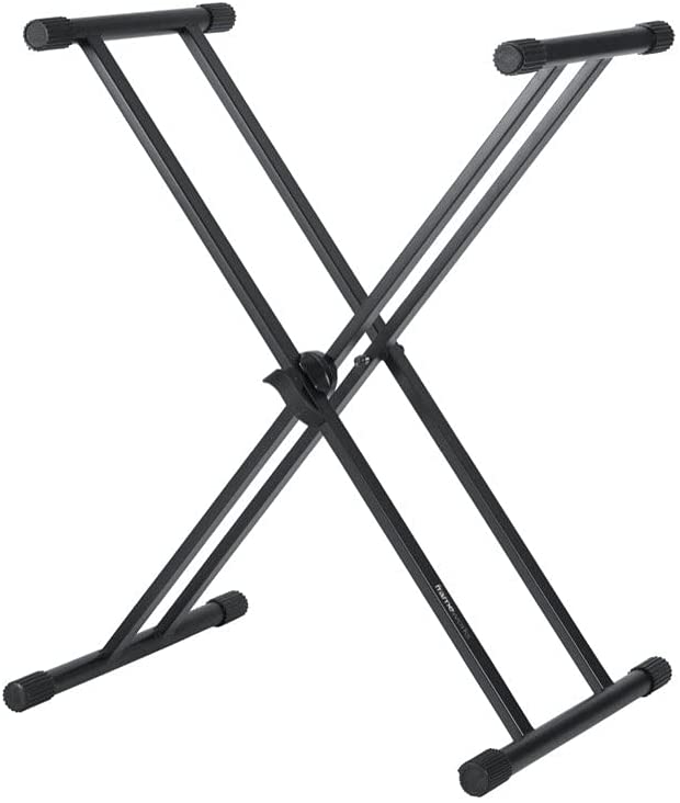 Frameworks heavy duty adjustable "X" style keyboard stand with rubberized leveling foot