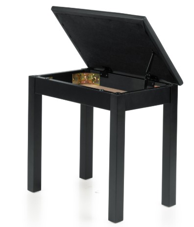Gator GFW-KEYBENCH-WDBKS Wooden Black Bench w/ Flip Up Storage