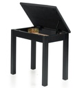 Gator GFW-KEYBENCH-WDBKS Wooden Black Bench w/ Flip Up Storage
