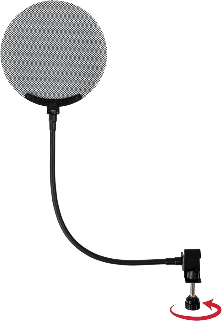Gator GFW-POPFILTER-MTL Frameworks Metal Screen Pop Filter with 12.4-Inch Gooseneck