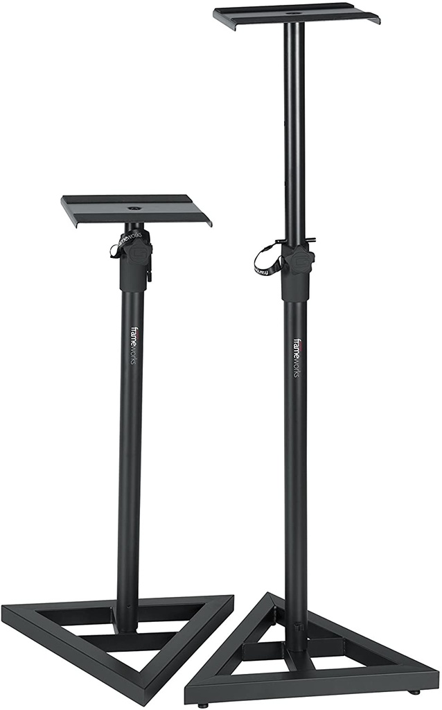 Frameworks adjustable studio monitor stands (pair) with max height of 50"