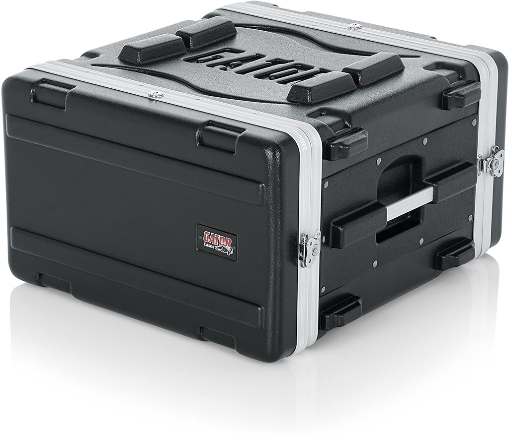 Molded PE Rack Case; Front, Rear Rails; 8U; 19" Deep; Locking