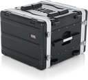 Gator GR-8L Molded PE Rack Case; Front, Rear Rails; 8U; 19" Deep; Locking