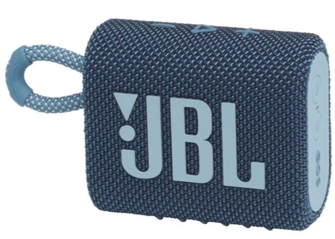 JBL GO3 Blue Portable IP67 Waterproof Speaker - up to 5-hours playtime (Blue)