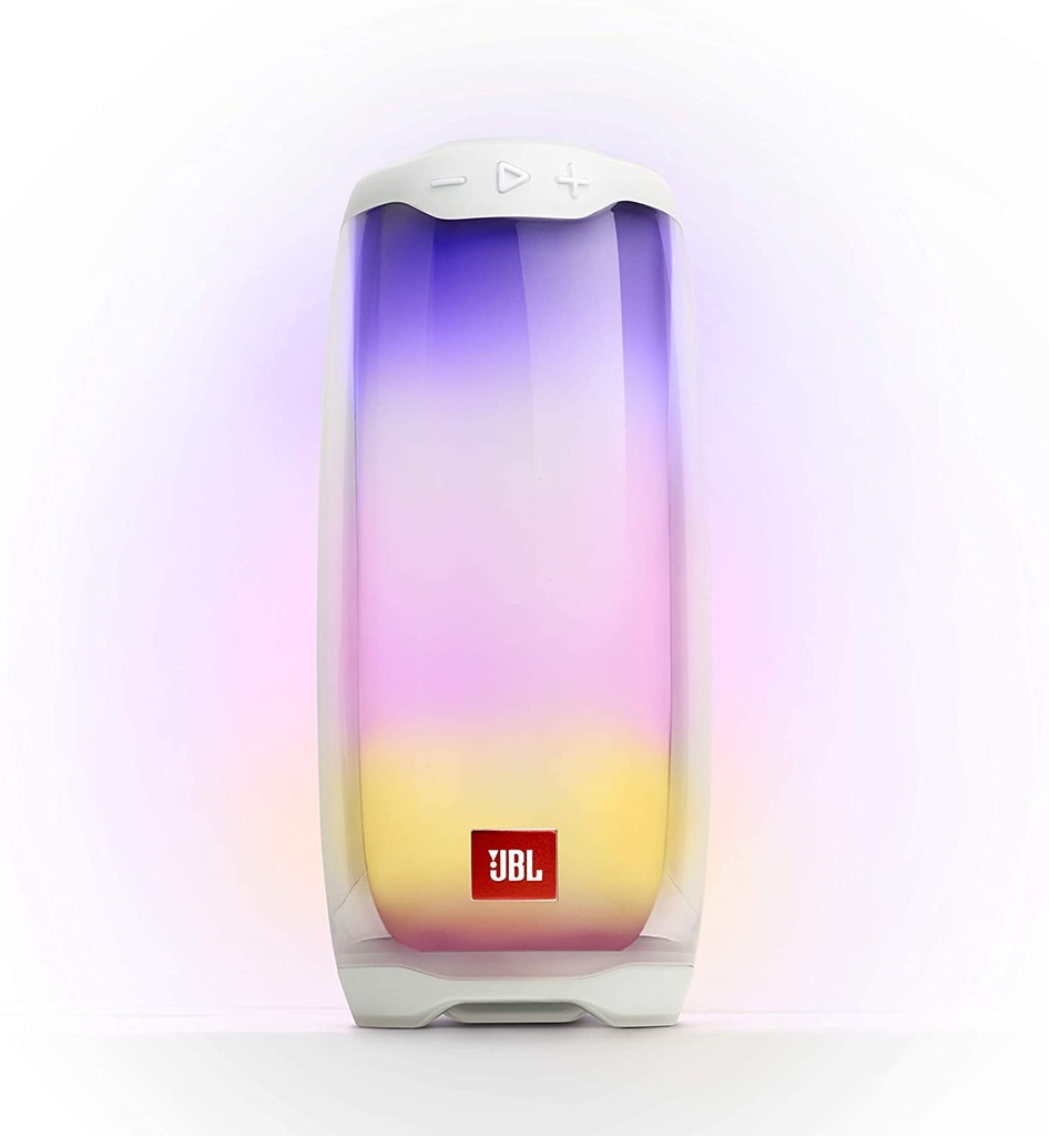 JBL Pulse 4 Bluetooth Speaker and 360-degree Lightshow (White)