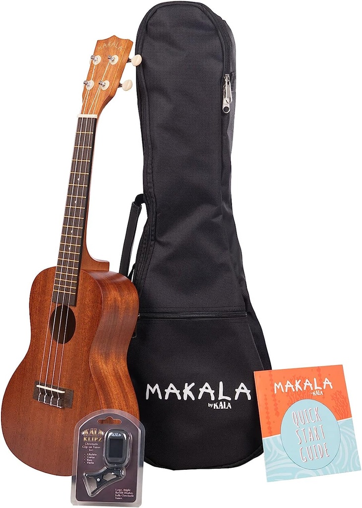 Kala Makala Concert Nickel Fret Pack - clip-on tuner, gig bag, and instruction pamphlet..