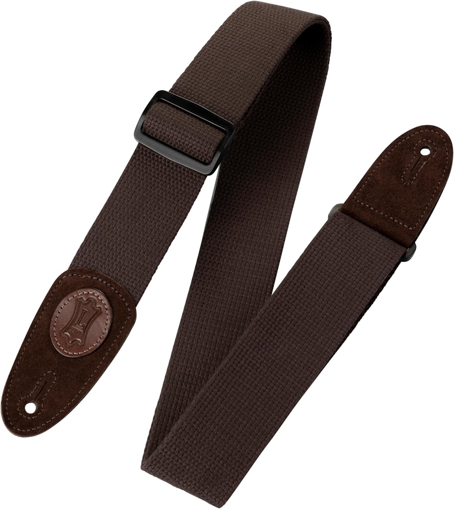 Levy's MSSC8-BRN Signature Series Brown Cotton Guitar Strap
