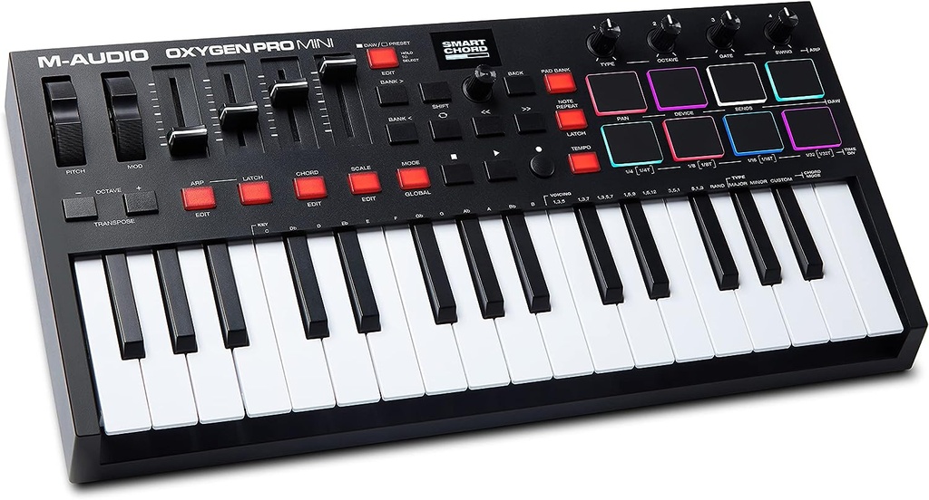 USB MIDI Performance Keyboard Controller