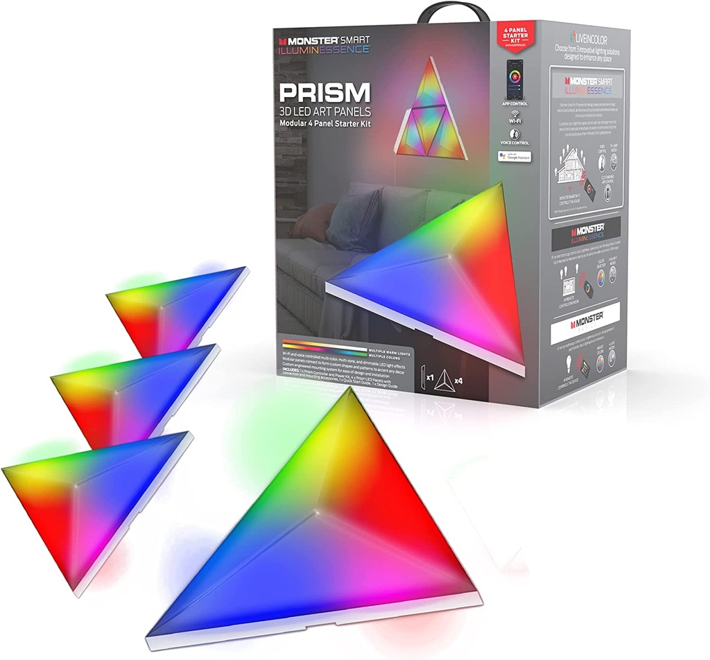 Monster 4-piece Smart 3D LED Panel Starter Kit