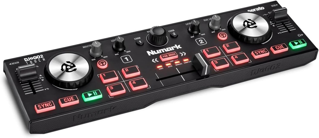 Numark DJ2GO2 TOUCH Compact 2 Deck USB DJ Controller