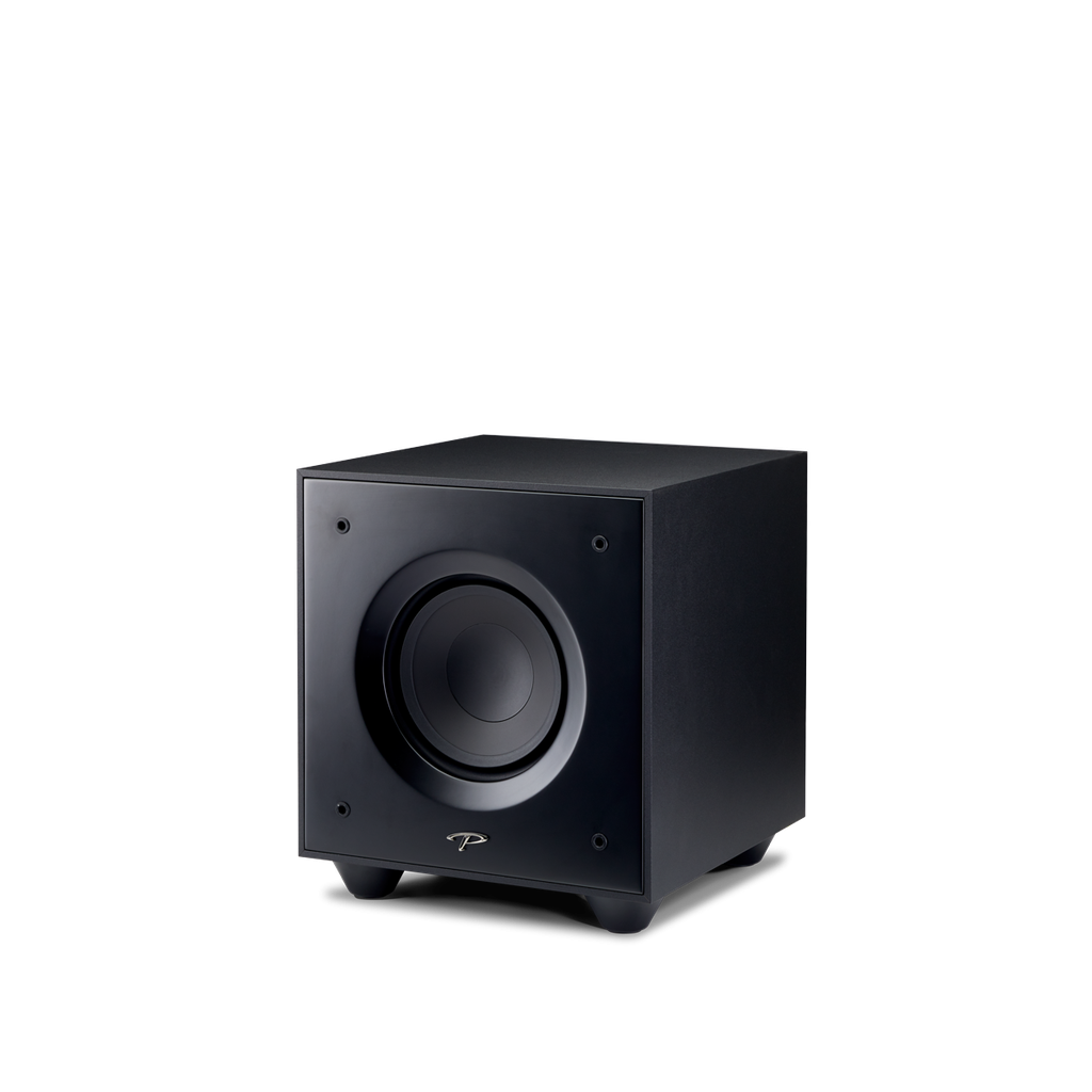 Paradigm 8” Subwoofer 75W RMS (150W Dynamic Peak), High-Velocity Low-Turbulence Ported Design.