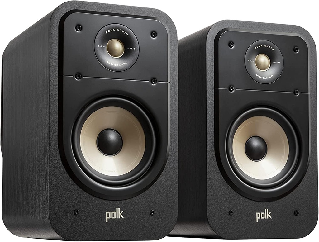 Polk ES20 6.5" Medium Bookshelf Speakers (Black, Pair)