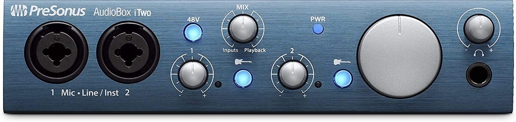 Presonus USB/iPad Audio Interface for Mobile Producers - 2 Mic Inputs, MIDI I/O