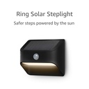 Ring Solar-powered Steplight w/ Motion Detection (Black) ***Ring Bridge Required for Smart Control***