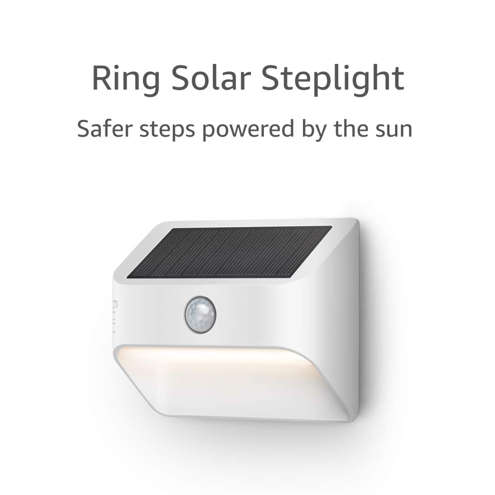 Ring Solar-powered Steplight w/ Motion Detection (White) ***Ring Bridge Required for Smart Control***