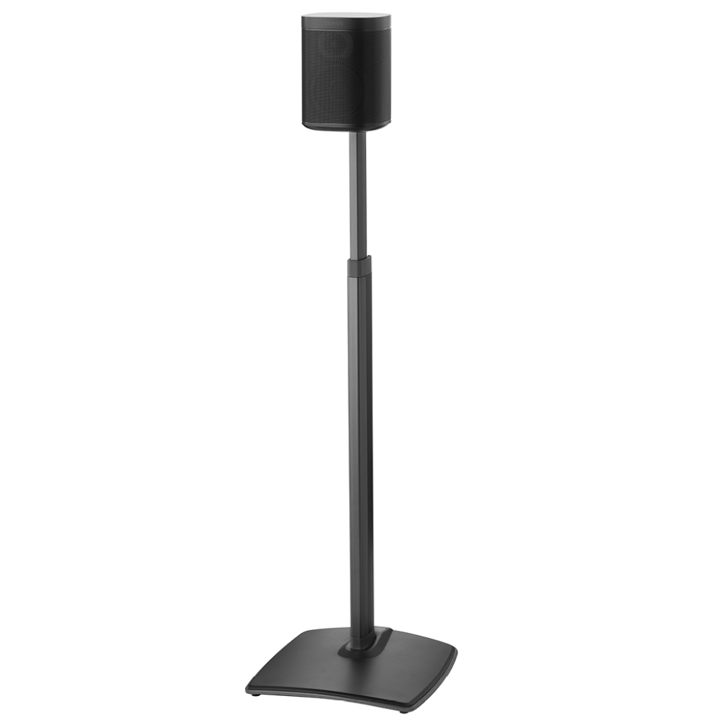 Sanus BLACK  Adjustable Height Wireless Speaker Stands designed for SONOS ONE, Play:1, and Play:3