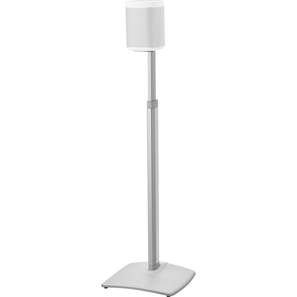 Sanus WHITE Adjustable Height Wireless Speaker Stands designed for SONOS ONE, Play:1, and Play:3