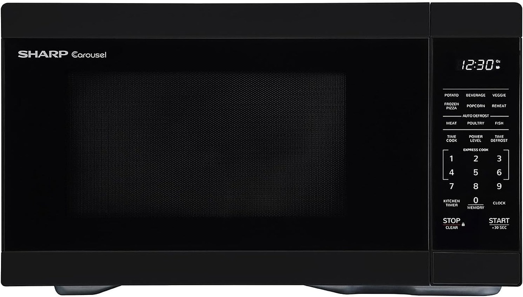 Sharp SMC1161HB 1000-Watt 1.1 Cu/ft Black Microwave