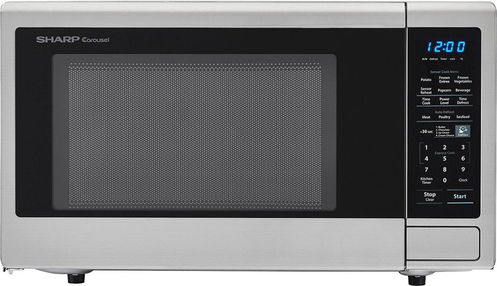 Sharp 1.4 cu/ft Black Stainless Steel