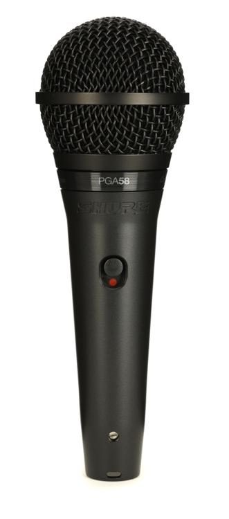 Shure PGA58QTR Cardioid Dynamic Microphone w/ 15ft XLR to 1/4" Cable