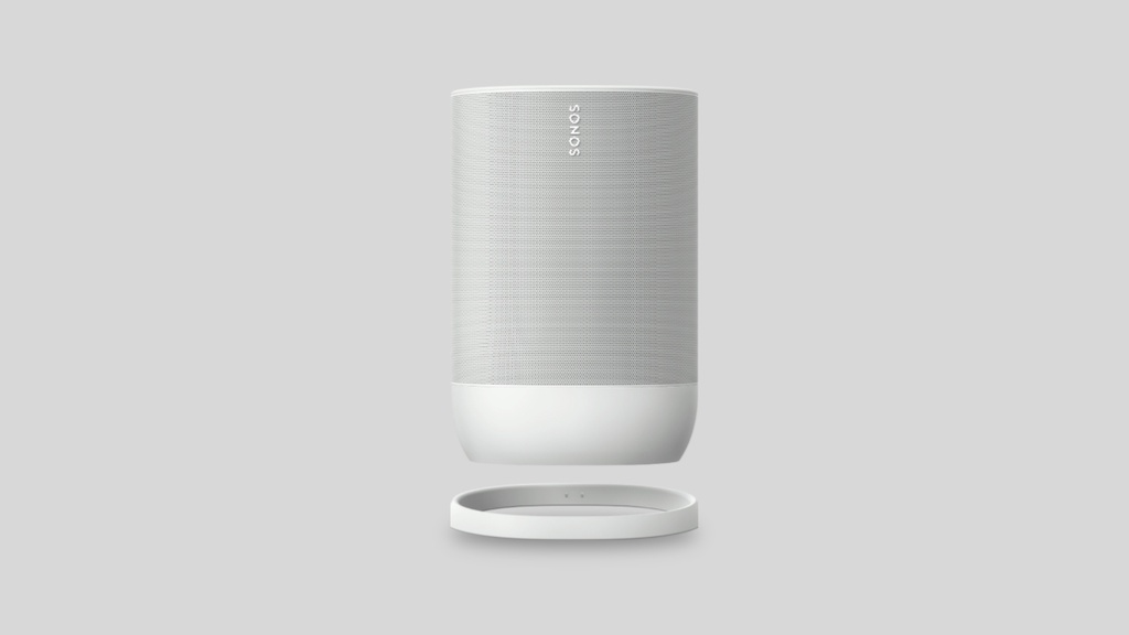 Sonos battery-powered smart speaker for outdoor and indoor listening. WHITE