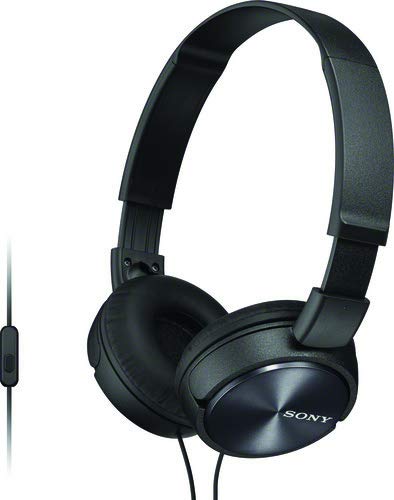 Sony MDRZX310AB On-Ear Headphones with Mic, Black
