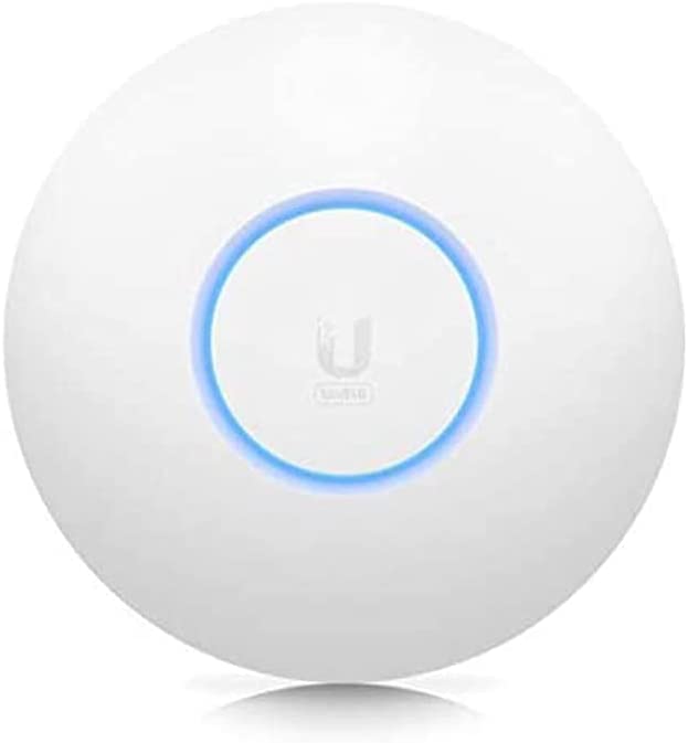 Ubiquiti: Wi-Fi 6 Access Point with dual-band 2x2 MIMO in a compact design for low-profile mounting.