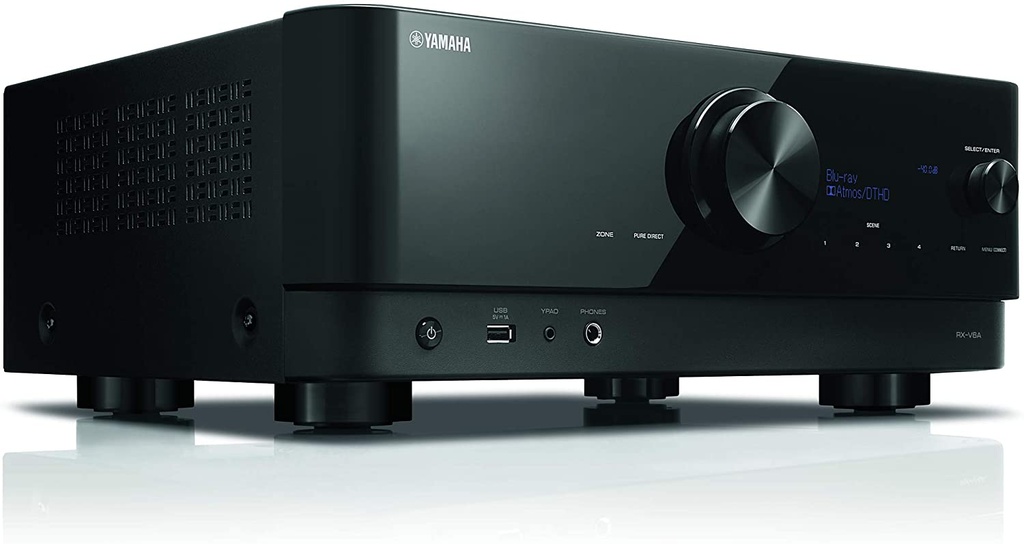 7.2-Channel AV Receiver with 8K HDMI and MusicCast Supports enhanced media and gaming - ALLM, VRR, QFT, QMS (with future firmware update)..• Dolby Atmos with Dolby Atmos Height Virtualization (with future firmware update) and DTS:X..• YPAO automatic ro...