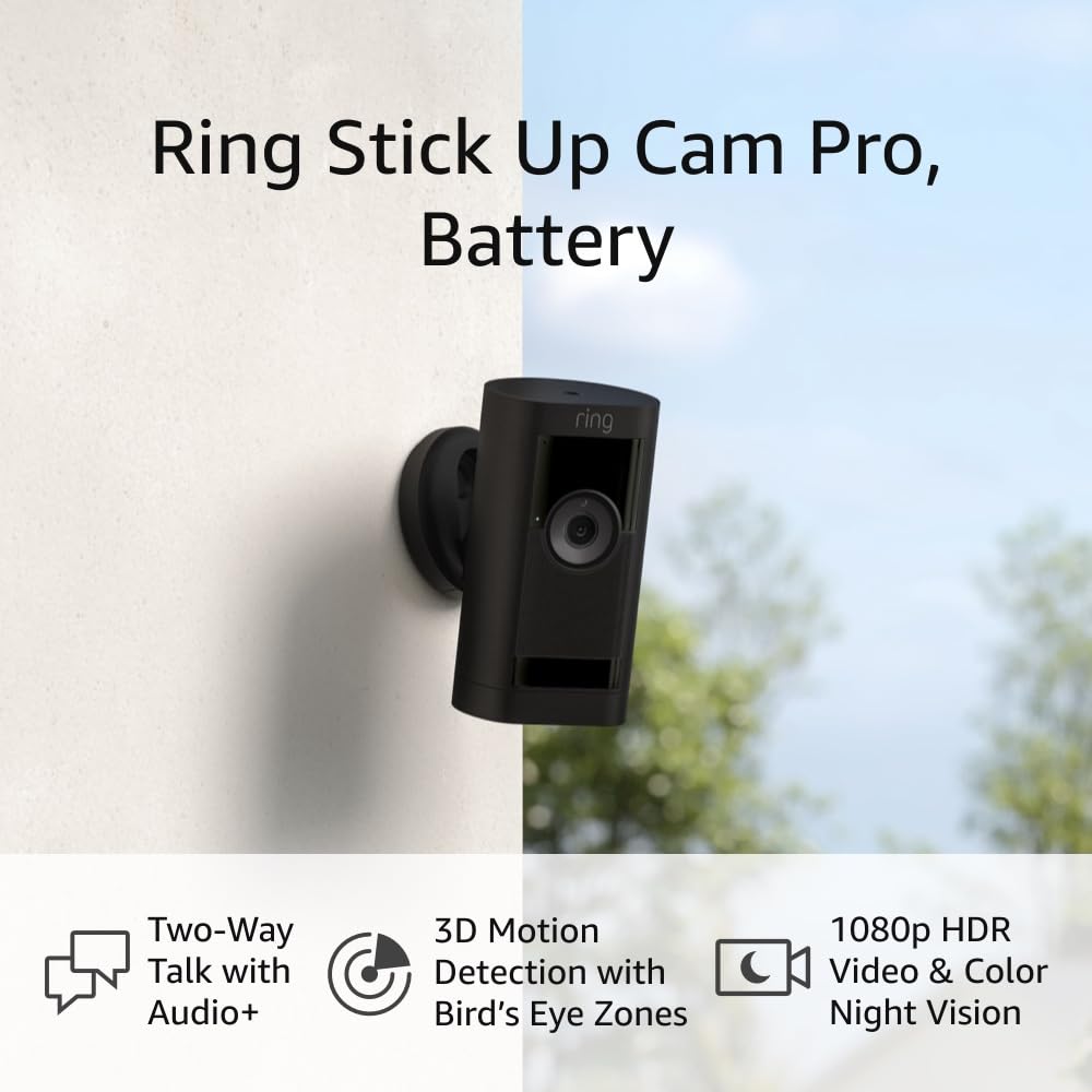 Ring Stick Cam Pro Camera w/ Battery (Black)
