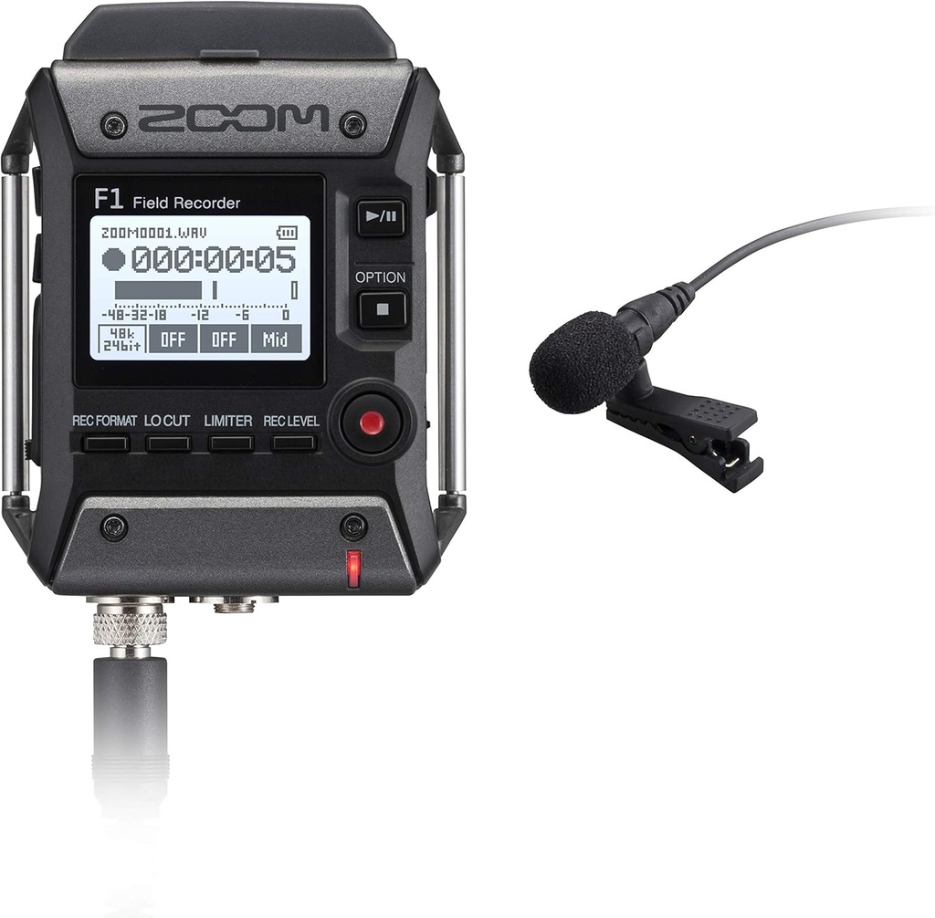 Zoom F1-LP Field Recorder and Lavalier Microphone