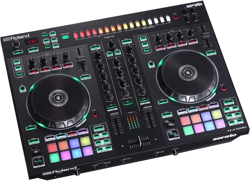 Roland DJ-505 2-deck Serato DJ Controller with Drum Machine