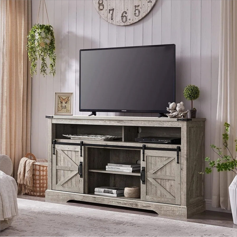 Lorraine Farmhouse TV Stand for TVs up to 65" (Light Oak)