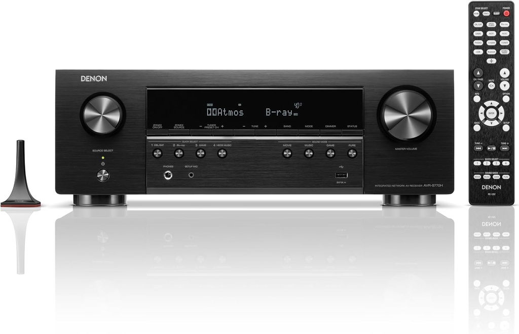 Denon AVRS770H 7.2 Ch Home Theater Receiver 75Wx7 8K AV Receiver with HEOS