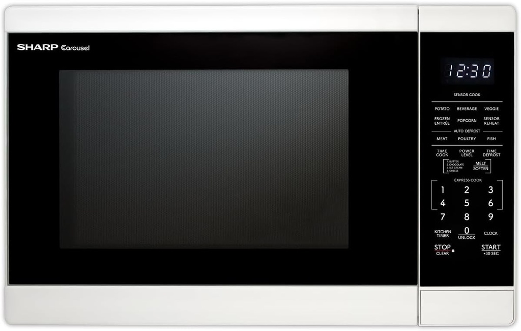 Sharp SMC1461KW 1.4 cu Microwave White, 1100-Watts