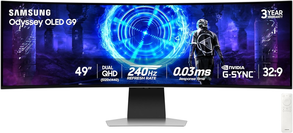 Samsung 49" Odyssey QD-OLED G9 (G95SD) Dual QHD 240Hz 0.03ms