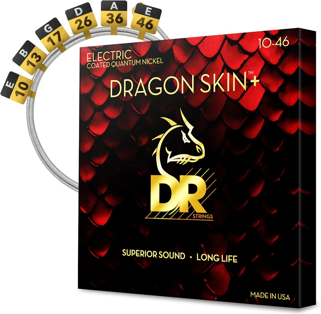 DR Strings DEQ-10 Medium 10-46 Electric Guitar Strings