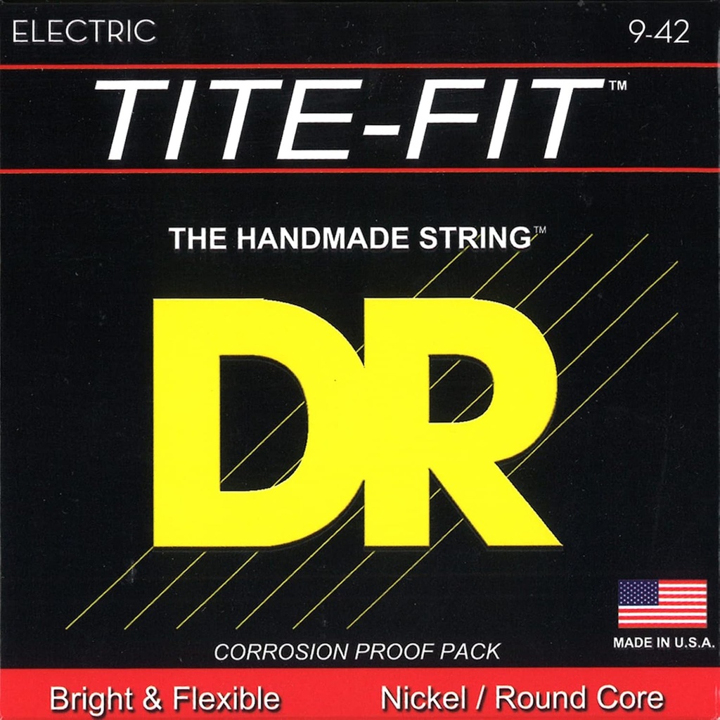 DR Strings LT-9 Tite Fit Electric Round Core 9-42